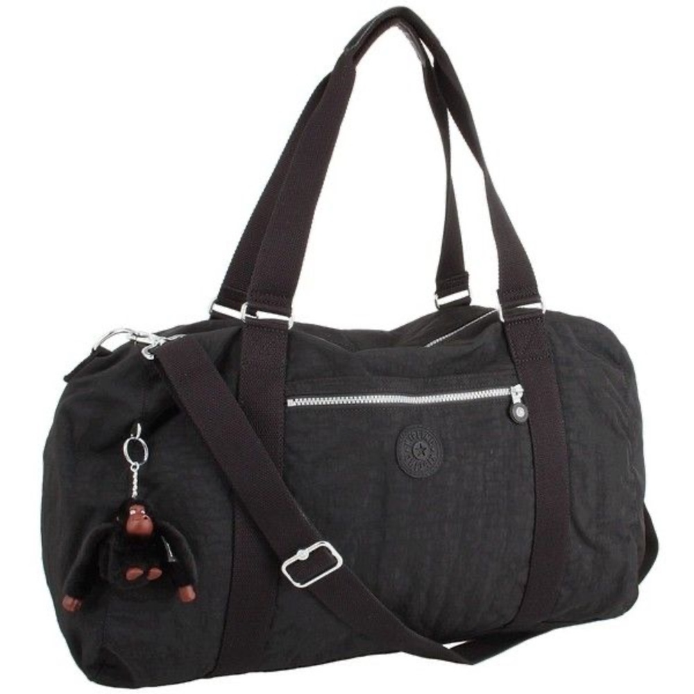 Kipling Itska Solid Duffle Overnight Bag in Black GUC